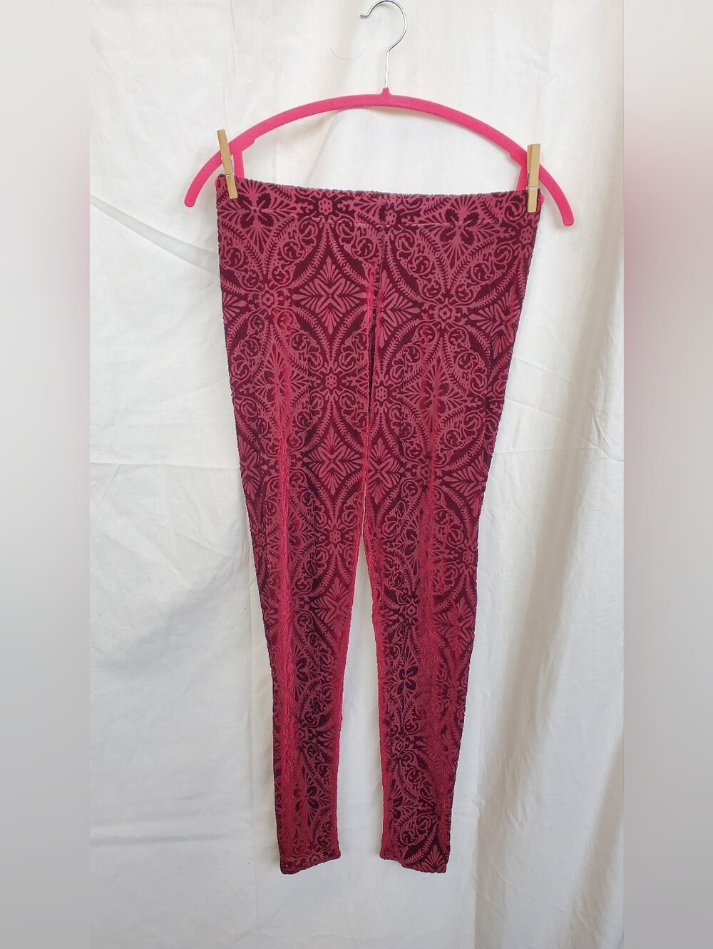 Blackmilk Burned Velvet Wine Leggings